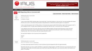 
                            8. International Avaya Users Group : Forums : CMS Reporting Calls on ...