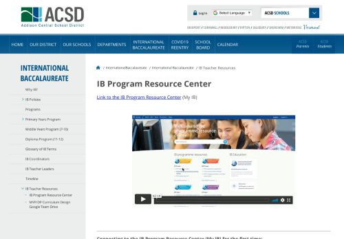
                            8. International Baccalaureate / IB Program Resource Center