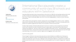 
                            4. International Baccalaureate reaches more schools with Salesforce