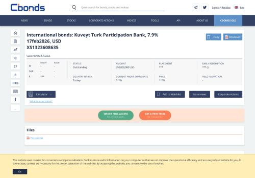 
                            9. International bonds: Kuveyt Turk Participation Bank, 7.9% ...