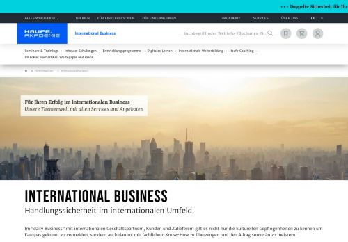 
                            9. International Business – Seminare und Coachings | Haufe Akademie