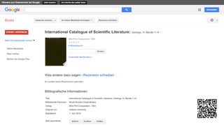 
                            10. International Catalogue of Scientific Literature: Geology. H - Google Books-Ergebnisseite