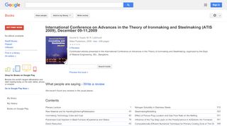 
                            10. International Conference on Advances in the Theory of Ironmaking and ...