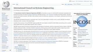 
                            3. International Council on Systems Engineering - Wikipedia