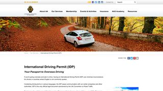 
                            12. International Driving Permit (IDP) - AA Singapore