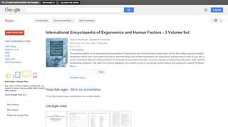 
                            7. International Encyclopedia of Ergonomics and Human Factors - 3 ...