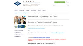 
                            5. International Engineering Graduates - APEGS