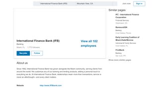
                            5. International Finance Bank (IFB) | LinkedIn