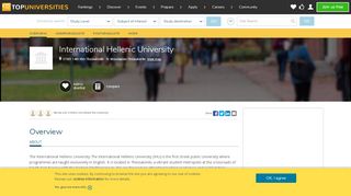 
                            11. International Hellenic University | Top Universities