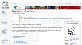 
                            12. International Hellenic University - Wikipedia