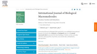 
                            8. International Journal of Biological Macromolecules - Elsevier