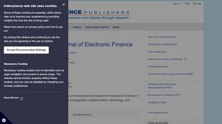 
                            13. International Journal of Electronic Finance (IJEF) Inderscience ...