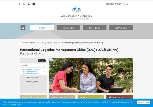 
                            13. International Logistics Management China (LOGinCHINA) (B.A. ...