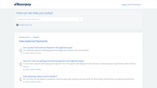 
                            12. International Payments : Razorpay