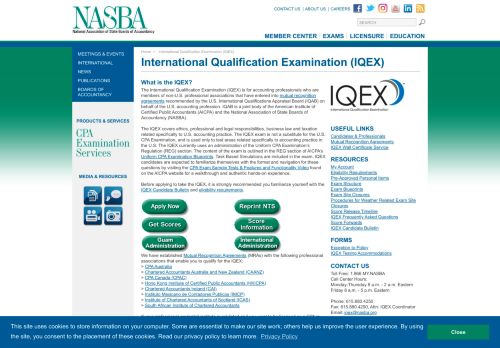 
                            10. International Qualification Examination (IQEX) | NASBA