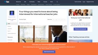 
                            11. International school interviews: what to expect | Tes