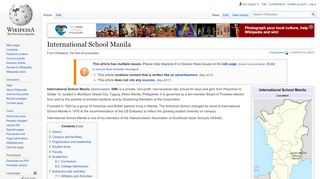 
                            3. International School Manila - Wikipedia