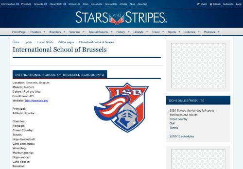 
                            10. International School of Brussels - Stripes