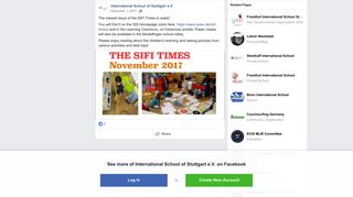 
                            6. International School of Stuttgart eV - Facebook