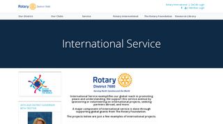 
                            8. International Service - Rotary District 7680