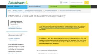 
                            3. International Skilled Worker: Saskatchewan Express Entry ...