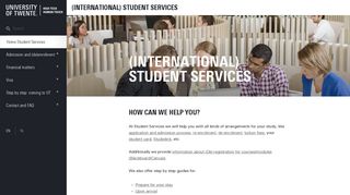 
                            1. (International) Student Services | University of Twente