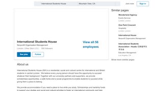 
                            9. International Students House | LinkedIn