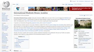 
                            10. International Students House, London - Wikipedia