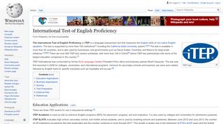
                            13. International Test of English Proficiency - Wikipedia