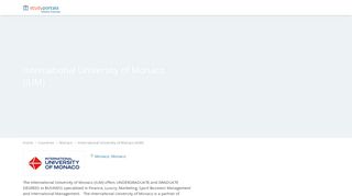 
                            13. International University of Monaco (IUM) - DistanceLearningPortal.com