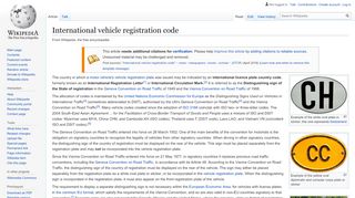 
                            6. International vehicle registration code - Wikipedia