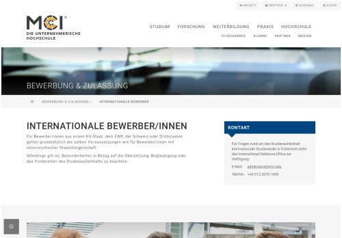 
                            5. Internationale Bewerber | MCI Management Center Innsbruck