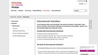 
                            8. Internationale Statistiken - TH Köln