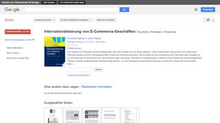 
                            12. Internationalisierung von E-Commerce-Geschäften: Bausteine, ...