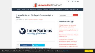
                            8. InterNations - Die Expat-Community im Test - Auswandern Handbuch