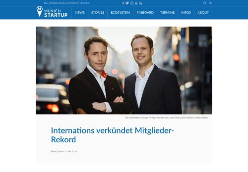 
                            10. Internations verkündet Mitglieder-Rekord - Munich Startup