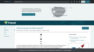 
                            12. Internet access at Dubai airport? - Travel Stack Exchange