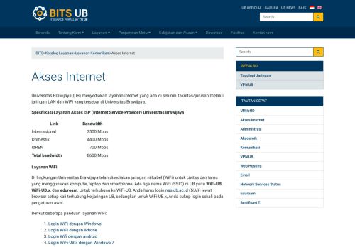 
                            3. Internet Akses - BITS UB - Universitas Brawijaya