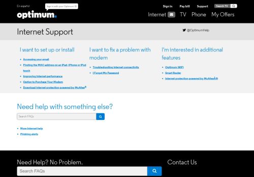 
                            7. Internet and WiFi Support and Help Center | Optimum