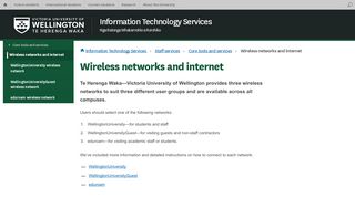 
                            9. Internet and WiFi - Victoria University of Wellington