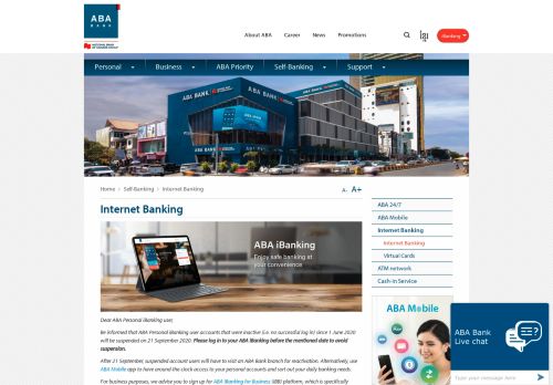 
                            1. Internet Banking | ABA Bank Cambodia