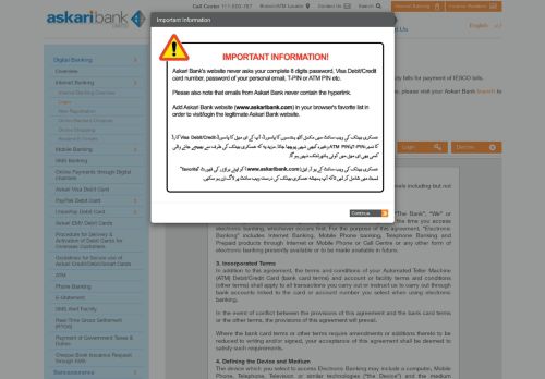 
                            10. Internet Banking - Askari Bank Limited