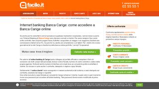 
                            9. Internet banking Banca Carige | Facile.it