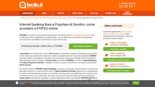 
                            10. Internet banking Banca Popolare di Sondrio | Facile.it