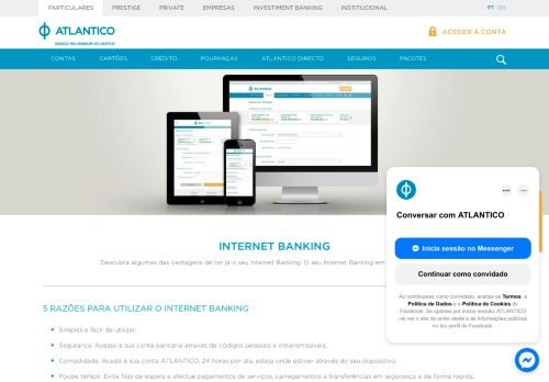 
                            7. Internet Banking | Banco Millennium Atlântico