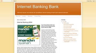 
                            11. Internet Banking Bank: Internet Banking BSM