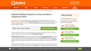 
                            6. Internet banking Cariparma | Facile.it