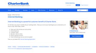 
                            12. Internet Banking › Charter Bank