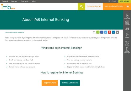 
                            2. Internet Banking - IMB Bank