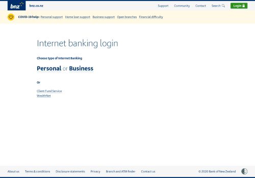 
                            10. Internet Banking Login - BNZ